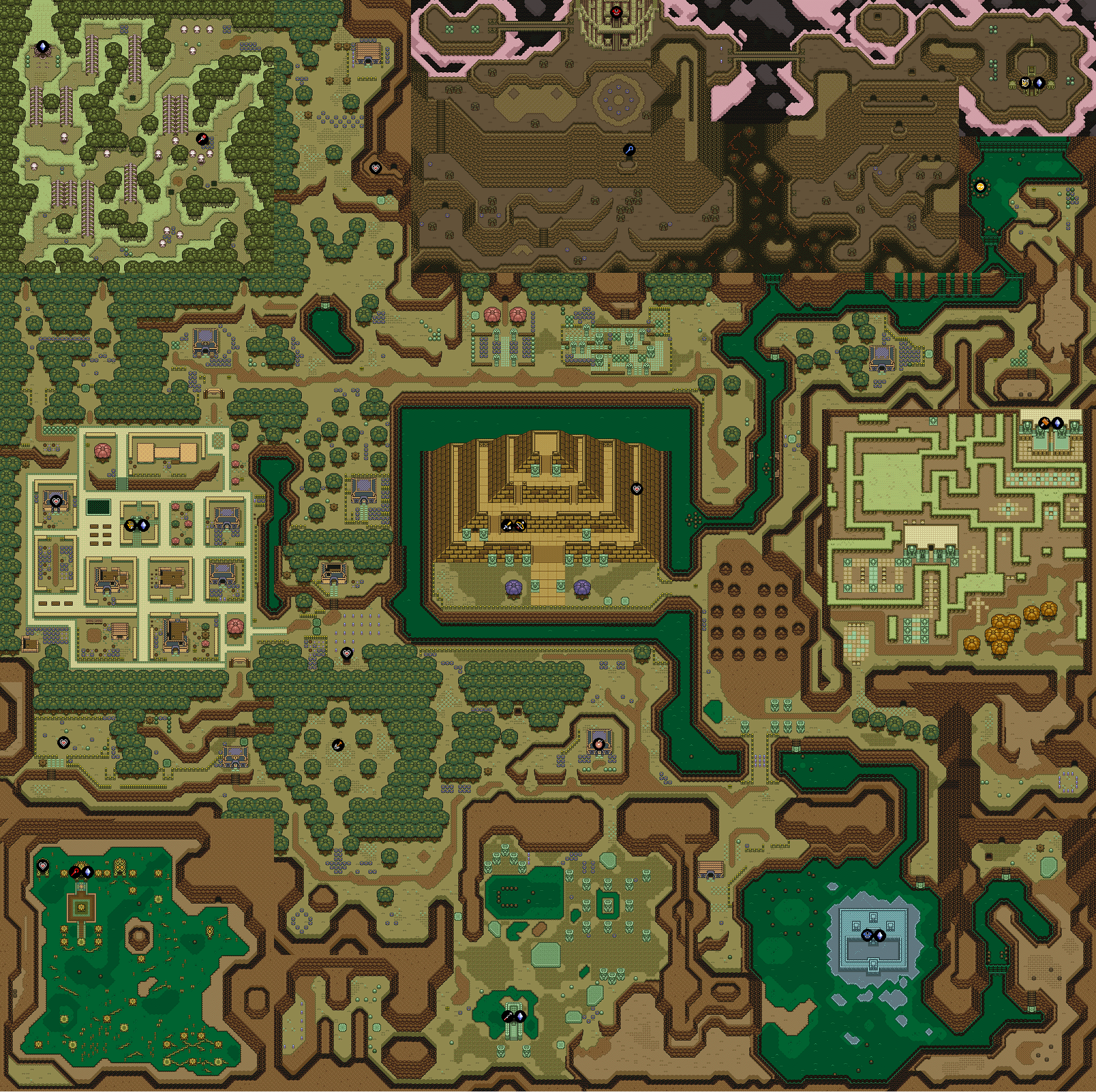 Hyrule Map: A Link to the Past - Guia de itens (Inventário)